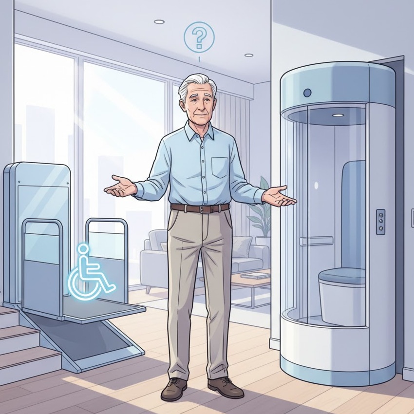 Principe de la plateforme élévatrice particulier et du mini ascenseur