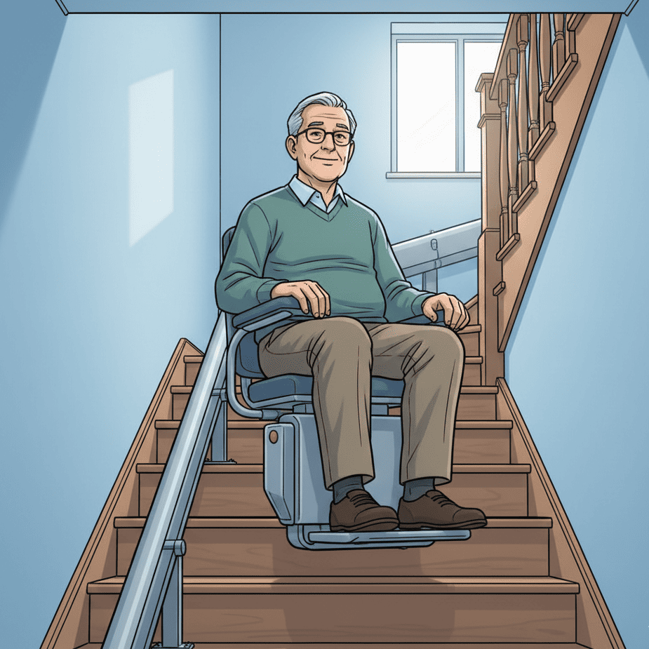 Comment s’effectue l’ascension et la descente d’un monte-escalier ?